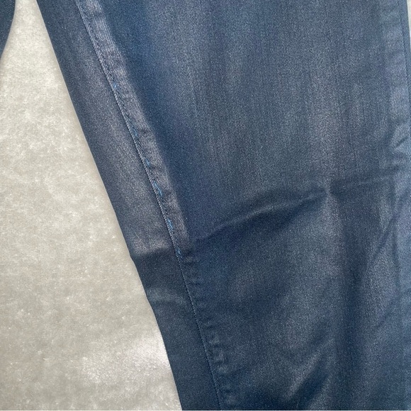 Paige Verdugo Ankle Sailor Blue Coated Jeans Size 28 Mid-Rise Stretch - Picture 4 of 10